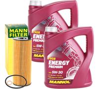 MANN-FILTER Ölfilter + MANNOL Energy Premium 5W-30, 8L