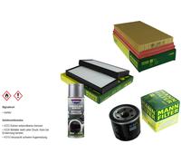 MANN-FILTER Paket + Presto Klima-Reiniger für KIA Rio Kombi DC Stufenheck DC_