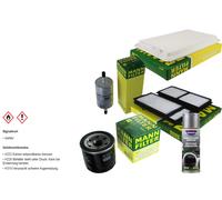 MANN-FILTER Paket + Presto Klima-Reiniger für Mazda 3 BK Stufenheck