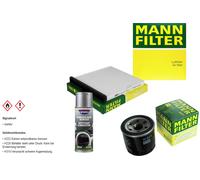 MANN-FILTER Paket + Presto Klima-Reiniger für Mazda 3 BM Stufenheck
