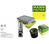 MANN-FILTER Paket + Presto Klima-Reiniger für Nissan X-Trail T32 T32_