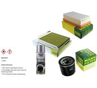 MANN-FILTER Paket + Presto Klima-Reiniger für Renault Clio III BR0/1 CR0/1