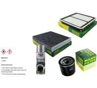 MANN-FILTER Paket + Presto Klima-Reiniger für Subaru Legacy V Station Wagon BR