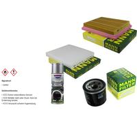 MANN-FILTER Paket Set + Presto Klima-Reiniger für Mazda 2 DY 13010657