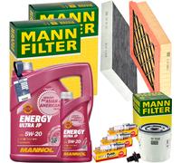 Mann Inspektionspaket+5l Mannol 5w-20 Öl Passend Für Ford Mondeo V 2.0 Ecoboost Zündkerze: Borgwarner (beru): Z583 Bosch: 0242145613 Bosch: 0242145