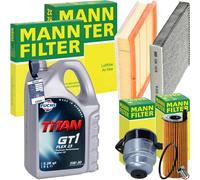 Mann Inspektionspaket+fuchs 5w-30 Öl Passend Für 1.6+2.0 D Toyota Avensis Rav 4 Filter Innenraumluft: 1a First Automotive: C30205 1a First Automoti