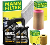 Mann Inspektionspaket+mannol 5w-30 Öl Passend Für Peugeot Boxer Jumper 2.2 Hdi Luftfilter: 1a First Automotive: A63190 Abakus: 30102017 Amc Filter: