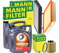 Mann Inspektionspaket+total 5w-40 Motoröl Passend Für Renault Trafic Ii 2.5 Dci Filter Innenraumluft: 1a First Automotive: C30390 Abakus: 30103017