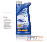5 (5x1) Liter MANNOL Longterm Antifreeze AG11 Kühlerfrostschutz Konzentrat blau