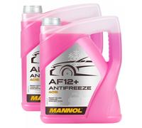 Mannol 2x 5L Kühlerfrostschutz Rot G12+ Mannol Antifreeze AF12+ -40C Kühlmittel