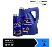 5 Liter MANNOL Defender 10W-40 Motoröl mit 500ml MANNOL Ester Additive