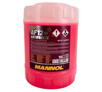10 (1x10) Liter MANNOL Antifreeze AF12+ Kühlerfrostschutz Fertiggemisch rot (...