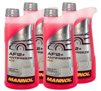 Mannol Antifreeze Kühlerfrostschutz AF12+ (-40 °C) Longlife : 4 x 1 Liter