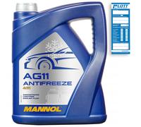 20 (4x5) Liter MANNOL Longterm Antifreeze AG11 Kühlerfrostschutz Konzentrat blau