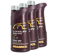 Mannol Longlife 508/509 0W-20 : 3 x 1 Liter