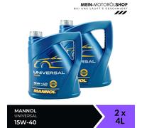 Mannol Universal 15W-40 VW Renault MB 229.1/229.3 2x4 Liter = 8 Liter