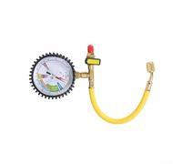 Manometer-Schlauchset für Kfz-Klimaanlagen, R134A/R12/R22 Kältemittel Nachfüllschlauch mit Druckmesser, 1/4 Zoll SAE Anschluss, Kupfer und Gummi für Wartung und Reparatur(JF-006)