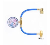 Manometer-Schlauchset für Kfz-Klimaanlagen, R134A/R12/R22 Kältemittel Nachfüllschlauch mit Druckmesser, 1/4 Zoll SAE Anschluss, Kupfer und Gummi für Wartung und Reparatur(JF-001)