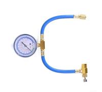 Manometer-Schlauchset für Kfz-Klimaanlagen, R134A/R12/R22 Kältemittel Nachfüllschlauch mit Druckmesser, 1/4 Zoll SAE Anschluss, Kupfer und Gummi für Wartung und Reparatur(JF-002)