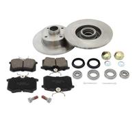 Bremsensatz für VW GOLF III Scheiben Ø226 Bremsbeläge Radlager 4 Loch HA