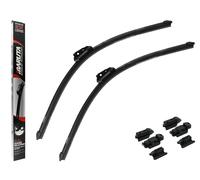 MARUTA Lotus Perl-Effekt Scheibenwischer SET 550 mm / 550 mm - universal - vorne, Aero-dynamik optimierte Wischerblätter aus exklusiver Silikon / Gummimischung (made in Japan)