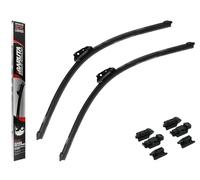 MARUTA Lotus Perl-Effekt Scheibenwischer SET 550 mm / 550 mm - universal - vorne, Aero-dynamik optimierte Wischerblätter aus exklusiver Silikon/Gummimischung (made in Japan)