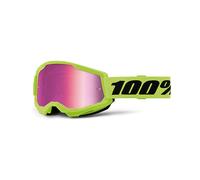 Maske 100% Strata 2 Junior Neon Yellow - Objektiv A Spiegel Pink