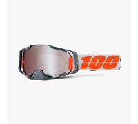Maske Moto-Cross 100% Armega Silber Objektiv Spiegel Hiper Silber