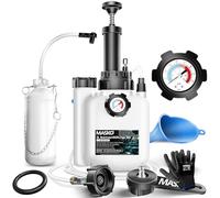 MASKO® Bremsenentlüftungsgerät Auto Bremsentlüfter KFZ Bremsflüssigkeits-Wechselgerät 3L für Scheibenbremsen & Trommelbremsen mit Handpumpe & 1L Absaugbehälter für E20, Adapter, Schlauch & Zubehör