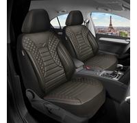 BREMER SITZBEZÜGE Maß Auto Schonbezüge kompatibel mit Renault Scenic 4 Fahrer & Beifahrer Set ab 2016 / Auto Schonbezug Velour Kunstleder Set 2er Pack in Schwarz (PS804)