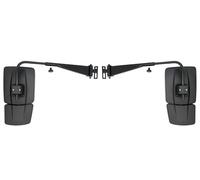 Matel Service® 2x konvexe Außenspiegel mit Halter - Haupt- & Weitwinkelspiegel (Blind Spot), 530-780 mm, Ø17, E20 - für New Holland, Case IH, Steyr, MF - OE ACV0805960 / G304810150020