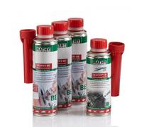 MATHY Benzin-Kur - Reinigungsset für das Benzin System + Injektoren - Benzin Kraftstoff Additive, 3 x 250 ml + 200 ml