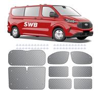 MaxAwe 8Stk Thermomatte Fahrerhaus passend für Ford Transit Custom SWB, Luxus Interne Auto Sonnenblende Frontscheibenabdeckung, Thermo Jalousien Set Verdunkelung, Sonnenschutz Windschutzscheiben Matte