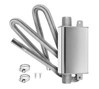 MaxEarn 120CM Stromerzeuger Abgasschlauch, Auto Edelstahl Auspuffrohr, Kraftstofftank Abgasrohr Standheizung, Auspuff Abgasrohrleitungen mit Upgrade-Schalldämpfer+2 klammern für Luft Diesel Heizung