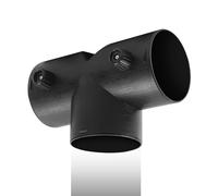 MaxEarn Ø75mm Typ-T Kanalanschluss, Lufterhitzer Diesel Standheizung Zubehör mit Doppelter Regulierung Ventil, 3 Wege Warmluftauslass, Luftauslass für Diesel Heizung