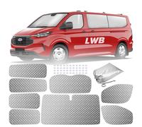 MaxEarn 8Stk Thermomatte Fahrerhaus passend für Ford Transit Custom LWB, Interne Auto Sonnenblende Frontscheibenabdeckung, Thermo Jalousien Set Verdunkelung, Sonnenschutz Windschutzscheiben Matte