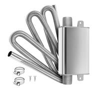 MaxEarn Kleiner Upgrade-Schalldämpfer mit 300cm Abgasschlauch für Stromerzeuger, Auto Edelstahl Auspuffrohr Standheizung, Abgasrohrleitungen mit 2 klammern für Ebespacher Luft Diesel Heizung