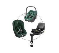 Maxi-Cosi Babyschale Pebble 360 inkl. Kindersitz Pearl und Isofix-Basis FamilyFix essential green
