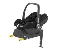 Maxi-Cosi CabrioFix i-Size Babyschale, CabrioFix i-Size ISOFIX Base Bundle - Gruppe 0+ Kindersitz, Flexibles Travelsystem, 0-12 Monate, 40-75 cm + CabrioFix i-Size Base, Essential Black