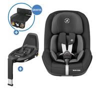 Maxi-Cosi Reboarder-Kindersitz Pearl Pro 2 i-Size ab 6 Monate - 4 Jahre (67 cm - 105 cm) inkl. FamilyFix 3 i-Size Base & Schutzunterlage - Authentic Black