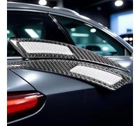 MAXIAOMA 2 Stück Auto Radkotflügel Kotflügel für Seat Leon KL 4 ST FR MK4 2020-2023 2024, Kotflügel Kohlefasermaterial Schutzleisten Radlauf Verbreiterung Kotflügel Radlauf Zierstreifen,White