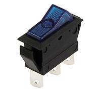 MC POWER Kfz-Schalter | 3-polig, 12V/20A, blau, EIN/EIN | Leistungsstarker Kippschalter für Auto, Boot