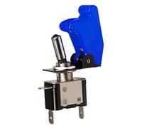 MC POWER Kill-Switch | 12V, 20A | Kippschalter mit Schutzkappe und LED, Ein/Aus-Schalter für Auto, Boot, Motorsport, DIY-Elektronik, blau beleuchtet