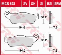 MCB648EC Bremsbelag Alfer Aprilia Benelli Cagiva CCM BMW Gas Gas Highland Husabe