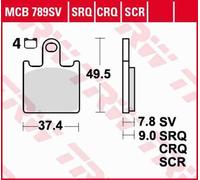 TRW MCB789SV - Bremsbelagsatz, Scheibenbremse - Sinter Street
