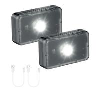 Mcbazel 2 Pack LED Automatische Sensor Beleuchtung Innenbereich Außenbereich, Wiederaufladbare Kofferraumbeleuchtung, Automatische Beleuchtung für Motorrad-Topcase, Auto Armlehne, Angelbox & Camping