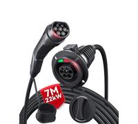 MCEVKELN Typ 2 EV Ladeverlängerungskabel 22kW 32A | 7M Verlängerungskabel| 3Phase, Elektrofahrzeug IEC62196-2 [Mennekes] Stecker Ladekabel kompatibel für Hybrid-Elektroautos,mit Schloss