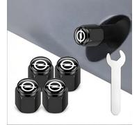 MCHHYL 4 Stück Ventilkappen kompatibel für Opel Mokka 2020-2023, Reifenventil Staubkappen Metall, Diebstahlsicher mit Logo,Black