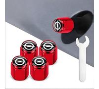 MCHHYL 4 Stück Ventilkappen kompatibel für Opel Mokka B/Mokka-e EV 2020 2021 2022 2023 2024, Reifenventil Staubkappen Metall, Diebstahlsicher mit Logo,Red