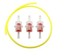 MCHNIC 3x Benzinfilter klein Kunststoff Durchmesser Ø 6mm Anschluss mit 2feet Benzinschlauch Ø 5x8mm für Simson S50 S51 S70 S53 SR50 SR1 SR2 SR4 MZ Ersatzt 10315A